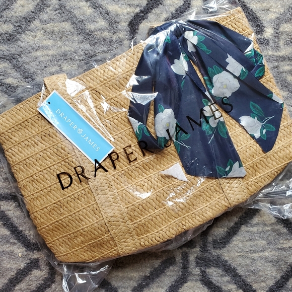DRAPER JAMES Straw Bag NWT - Picture 2 of 2